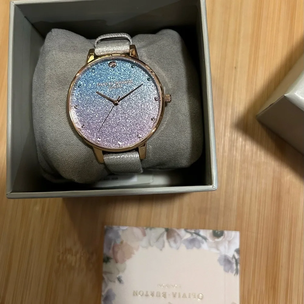Olivia Burton Under The Sea Glitter Watch With 38mm MultiColored Face - Picture 3 of 9